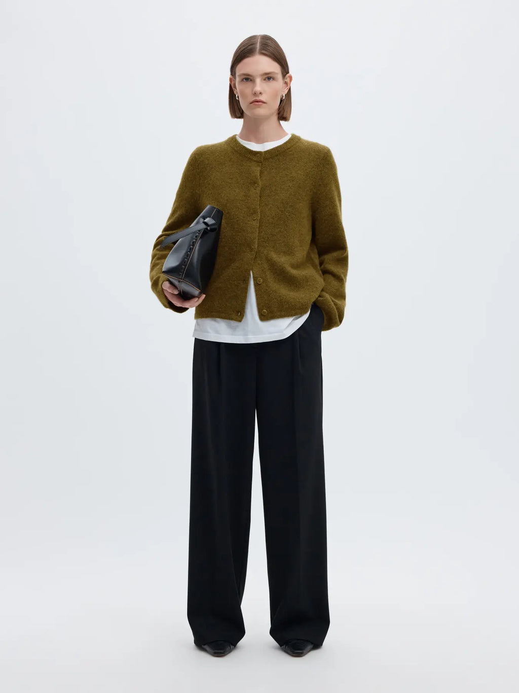 picture of Selected Lulu Cardigan - Fir Green Melange - Number Two - womens - fashion - clothing - Selected Femme 2