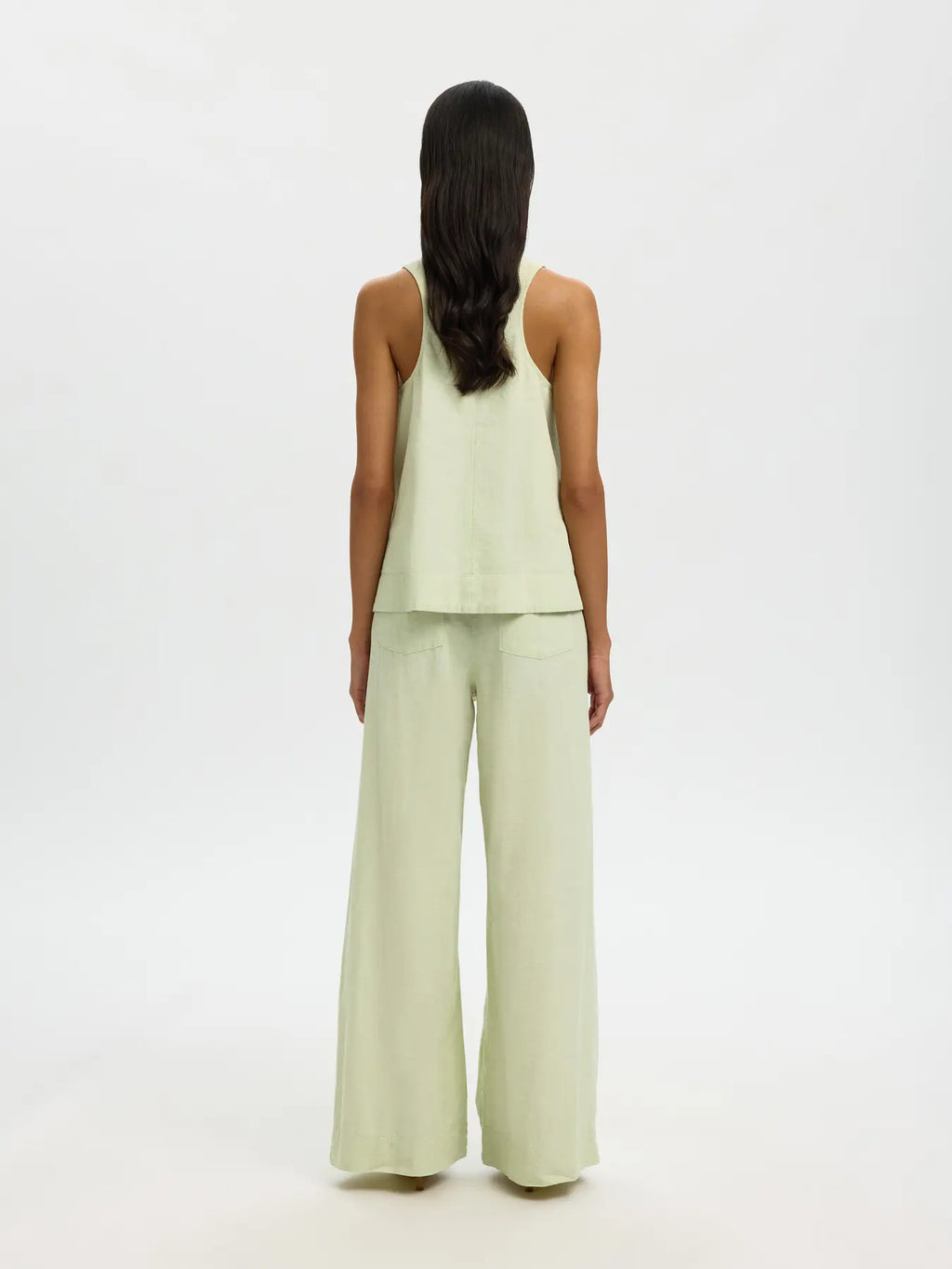 picture of Selected Luisa Linen Blend Top - Lint - Number Two - womens - fashion - clothing - Selected Femme 6