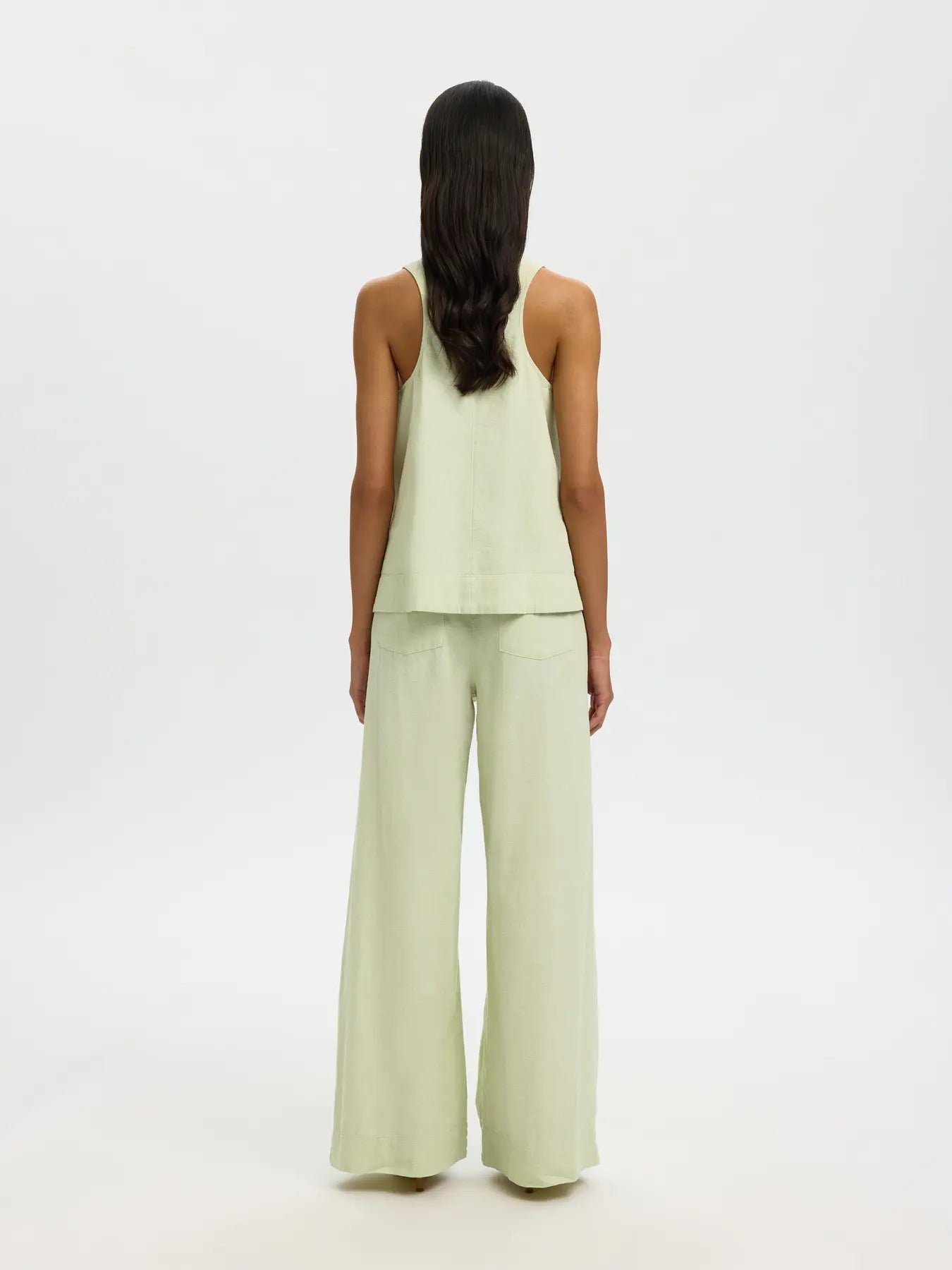 picture of Selected Luisa Linen Blend Top - Lint - Number Two - womens - fashion - clothing - Selected Femme 6