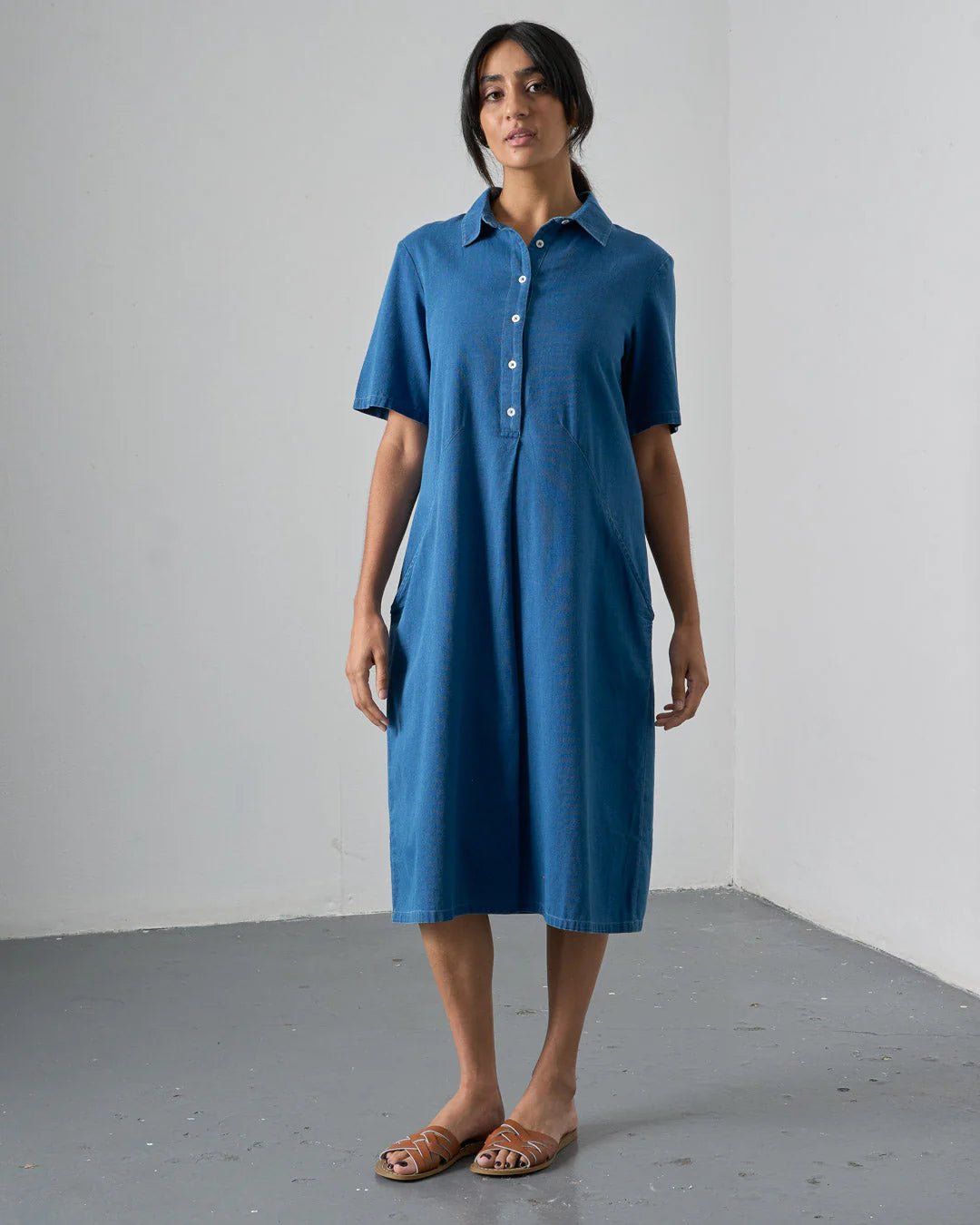 picture of Bibico Alexa Shirt Dress - Textured Denim - Number Two - womens - fashion - clothing - Bibico 1