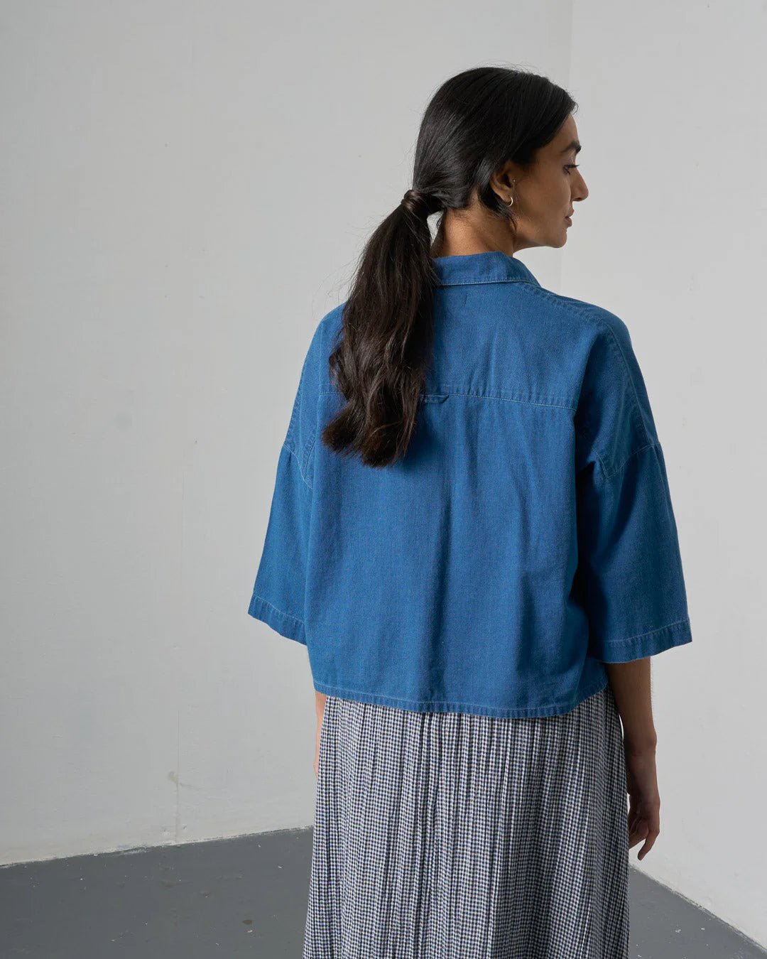 picture of Bibico Ava Blouse - Textured Denim - Number Two - womens - fashion - clothing - Bibico 2