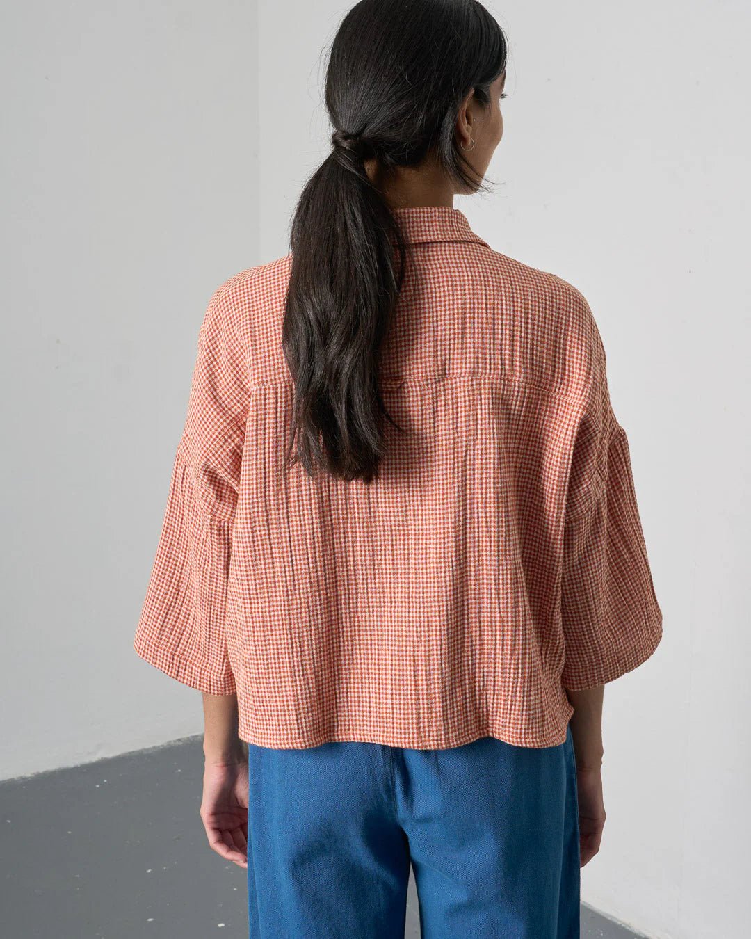 picture of Bibico Ava Blouse - Rust Check - Number Two - womens - fashion - clothing - Bibico 2