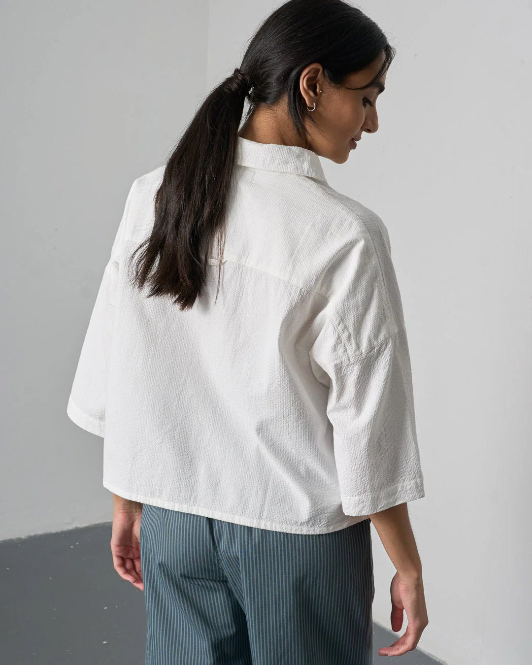picture of Bibico Ava Blouse - White Stripes - Number Two - womens - fashion - clothing - Bibico 2