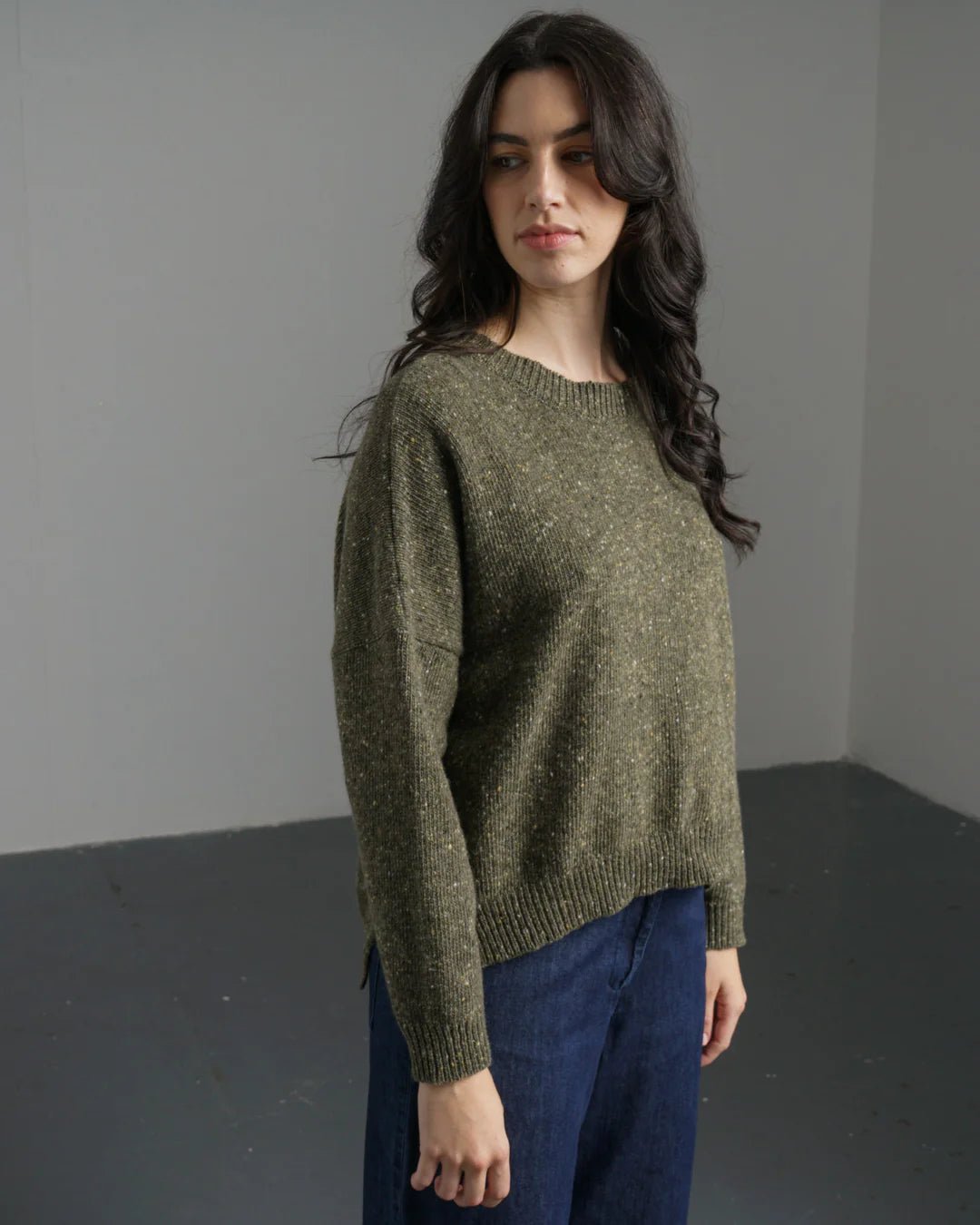 picture of Bibico Layla Boxy Fit Jumper - Moss - Number Two - womens - fashion - clothing - Bibico 5