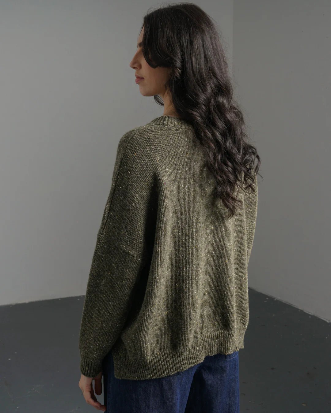 picture of Bibico Layla Boxy Fit Jumper - Moss - Number Two - womens - fashion - clothing - Bibico 4