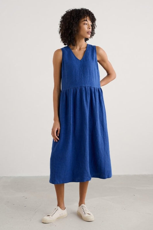 Seasalt Lowland Heather Dress Bright Marine
