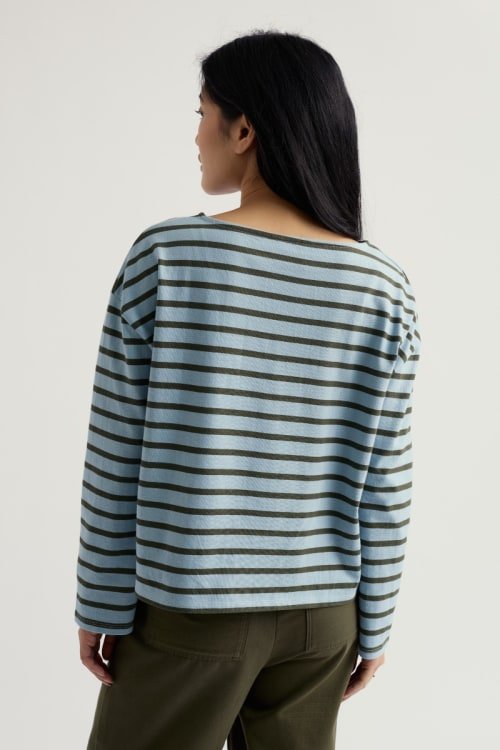 picture of Seasalt Beach Boat Top - Breton Blue Fog Alpine - Number Two - womens - fashion - clothing - Seasalt 4