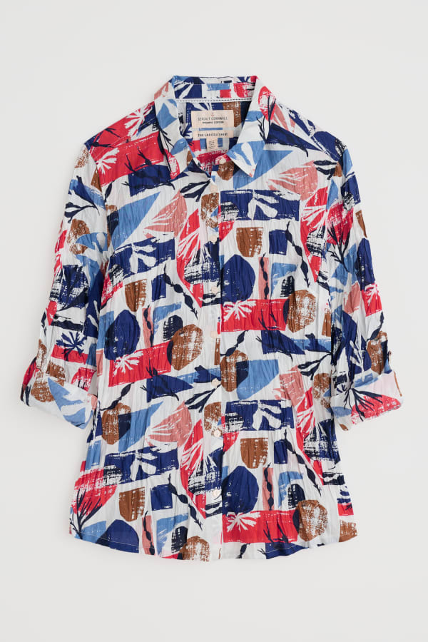 Seasalt Larissa Shirt Organic Cotton Marine Forms Chalk