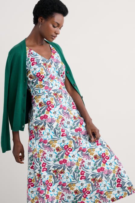 picture of Seasalt Sky Beyond Dress Garden Flowers Chalk - Number Two - womens - fashion - clothing - Seasalt 4