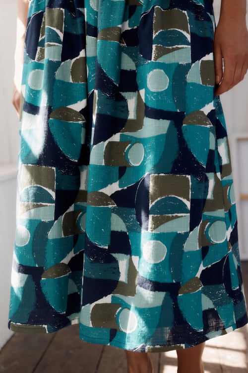 picture of Seasalt Mevagissey Midi Skirt - Penwith Abstract Emulsion - Number Two - womens - fashion - clothing - Seasalt 6