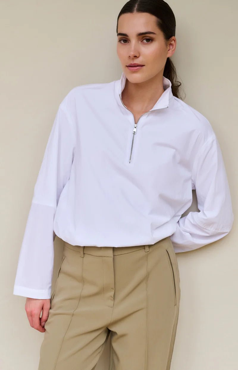 picture of Yaya Balloon Blouse with Zipper - Pure White - Number Two - womens - fashion - clothing - Yaya 2