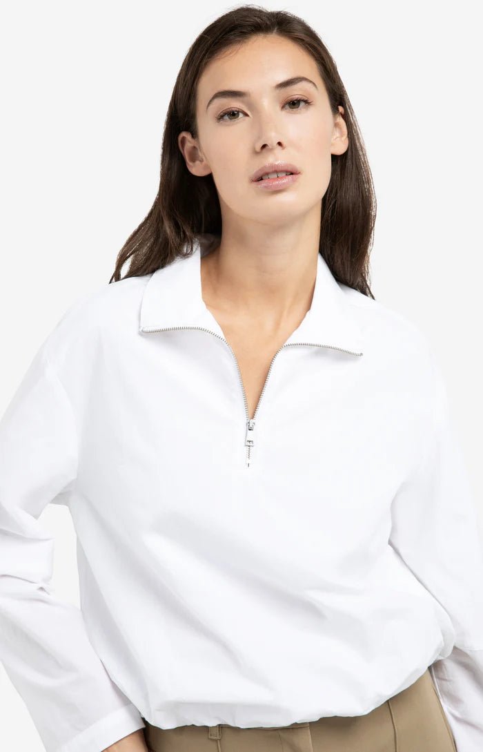 picture of Yaya Balloon Blouse with Zipper - Pure White - Number Two - womens - fashion - clothing - Yaya 1