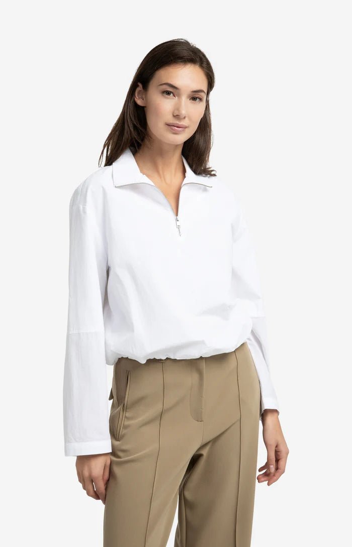 picture of Yaya Balloon Blouse with Zipper - Pure White - Number Two - womens - fashion - clothing - Yaya 6