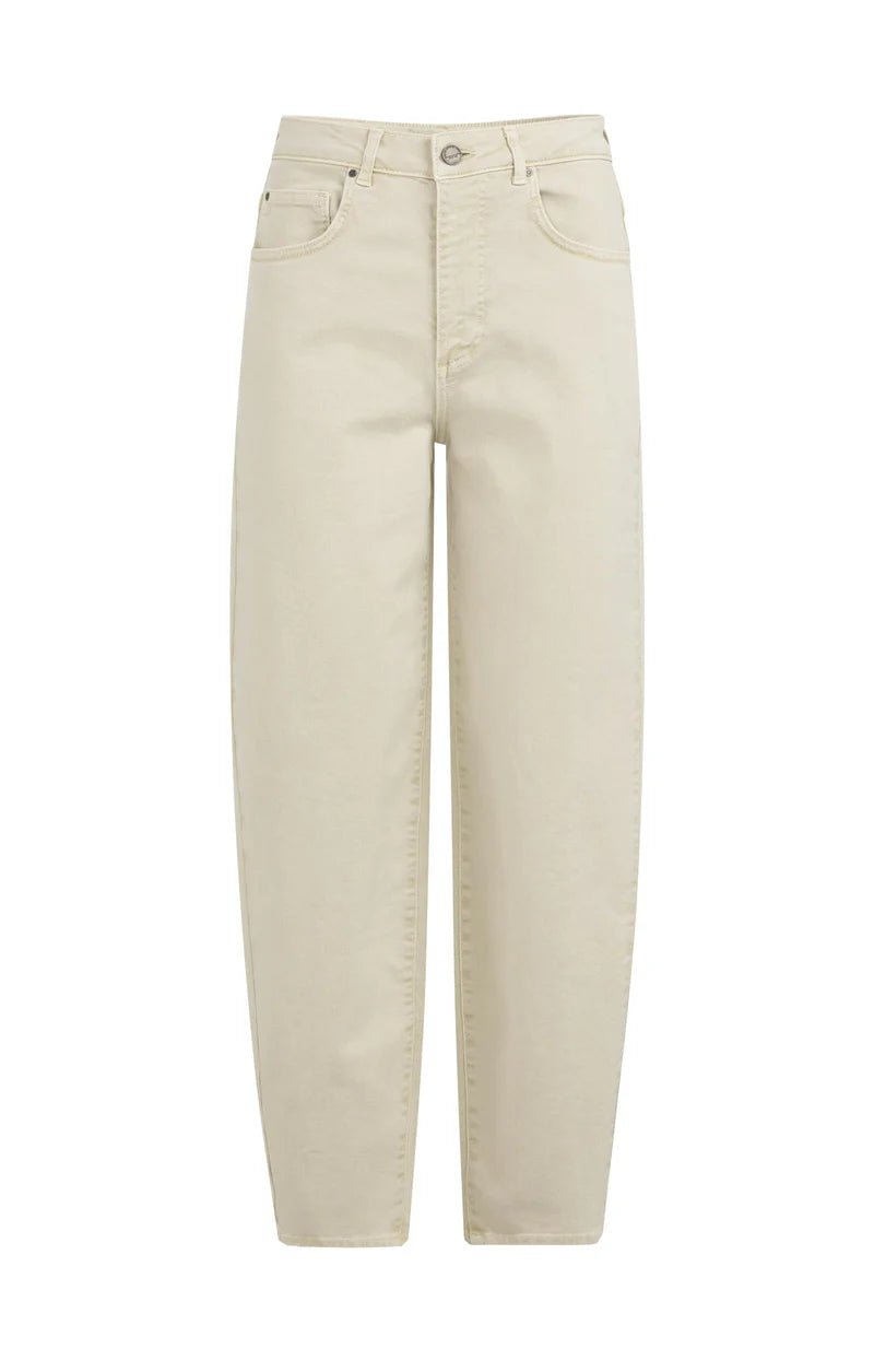 picture of Yaya Barrel Jeans Back Seam Detail - Sandstone Beige - Number Two - womens - fashion - clothing - Yaya 7