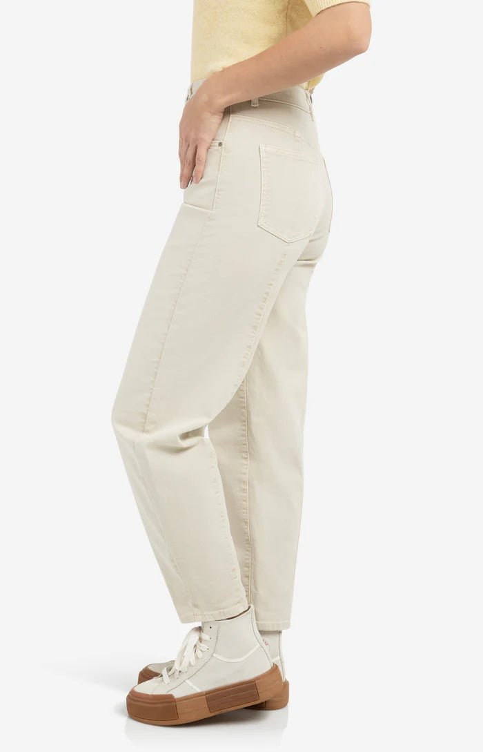 picture of Yaya Barrel Jeans Back Seam Detail - Sandstone Beige - Number Two - womens - fashion - clothing - Yaya 3