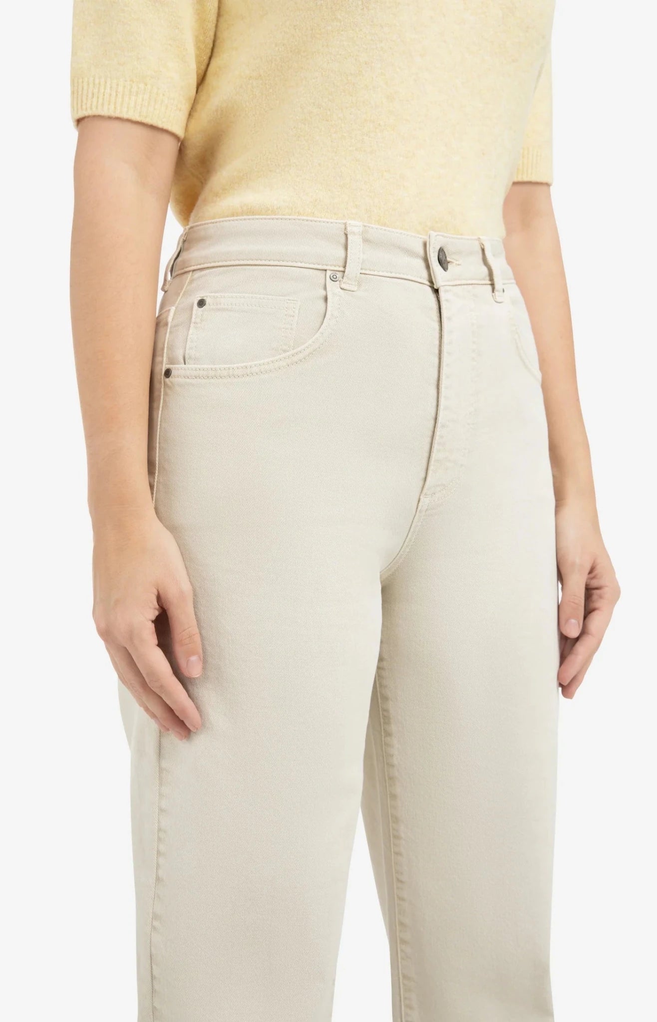 picture of Yaya Barrel Jeans Back Seam Detail - Sandstone Beige - Number Two - womens - fashion - clothing - Yaya 5