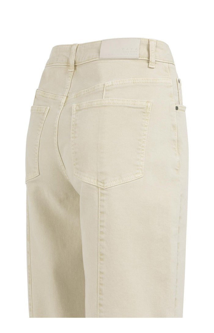 picture of Yaya Barrel Jeans Back Seam Detail - Sandstone Beige - Number Two - womens - fashion - clothing - Yaya 6