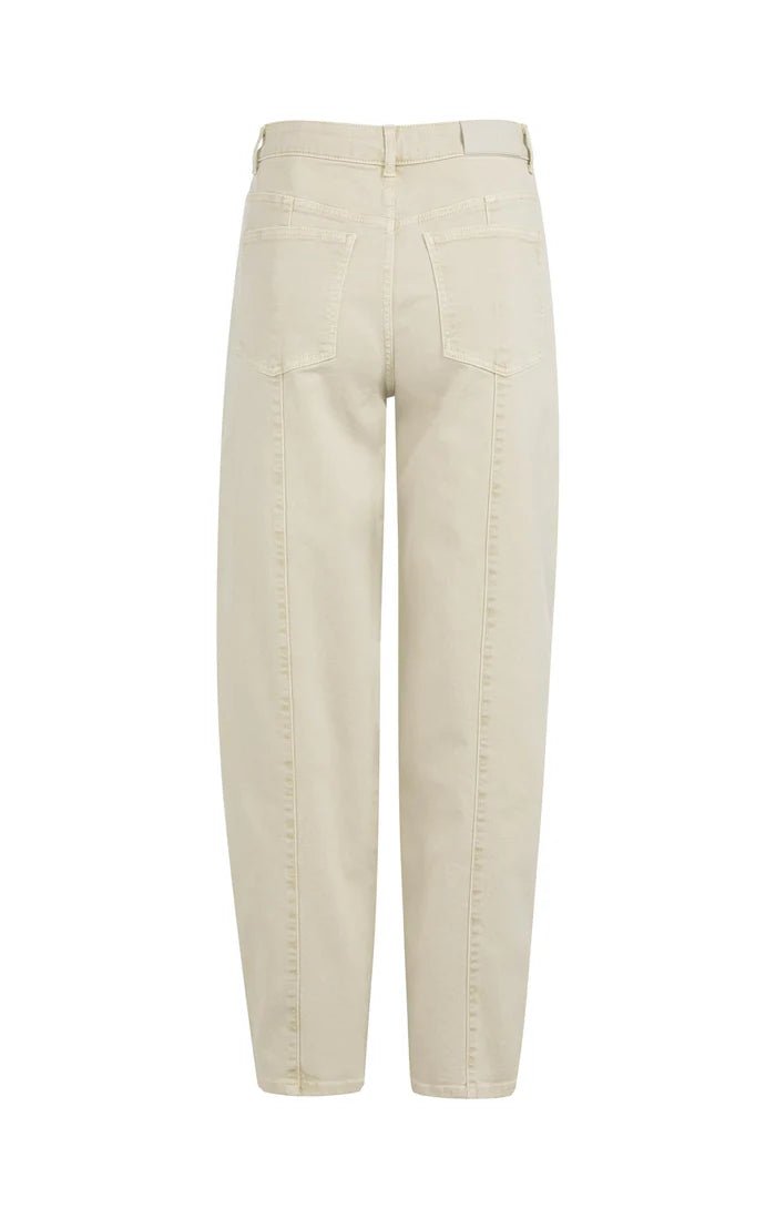 picture of Yaya Barrel Jeans Back Seam Detail - Sandstone Beige - Number Two - womens - fashion - clothing - Yaya 8