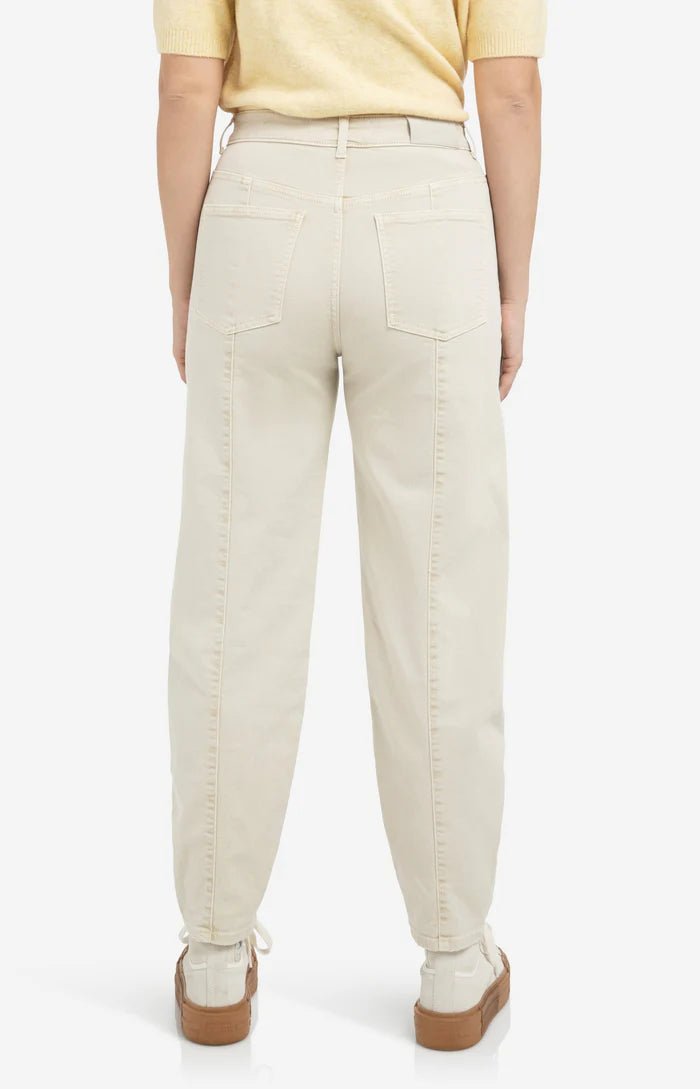 picture of Yaya Barrel Jeans Back Seam Detail - Sandstone Beige - Number Two - womens - fashion - clothing - Yaya 4