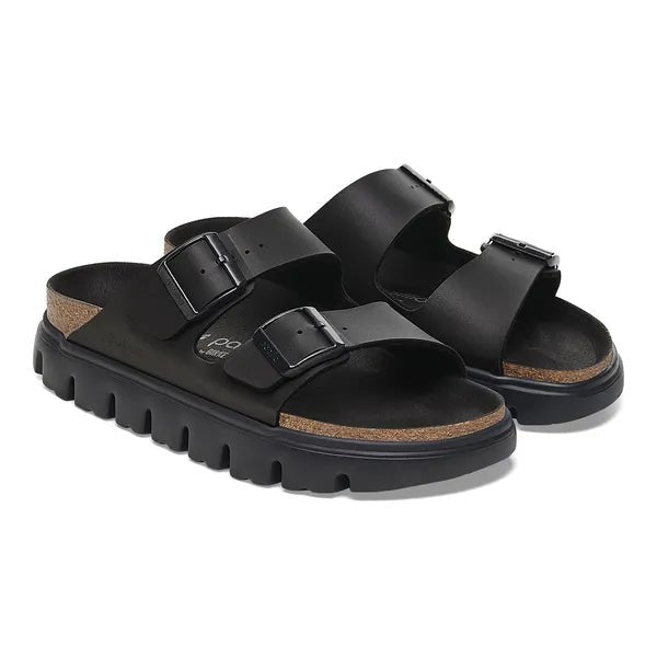 picture of Birkenstock Arizona Chunky Birko - Flor Black/Black - Number Two - womens - fashion - ethical - Footwear - Birkens