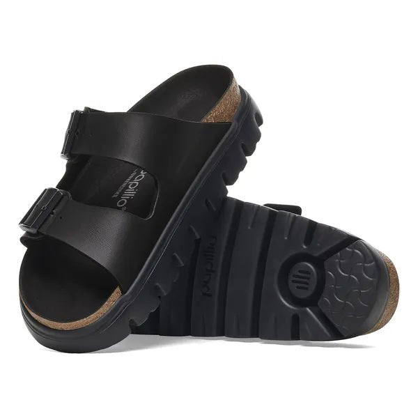 picture of Birkenstock Arizona Chunky Birko - Flor Black/Black - Number Two - womens - fashion - ethical - Footwear - Birkens