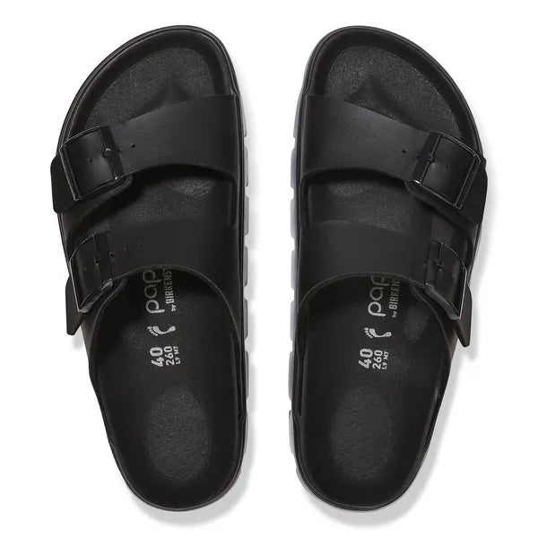 picture of Birkenstock Arizona Chunky Birko - Flor Black/Black - Number Two - womens - fashion - ethical - Footwear - Birkens