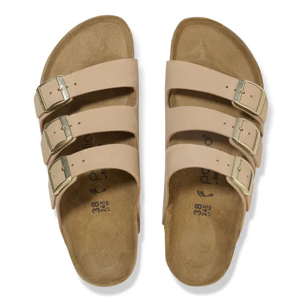 Birkenstock Florida III PAP Flex Platform Nubuck Leather Sandcastle