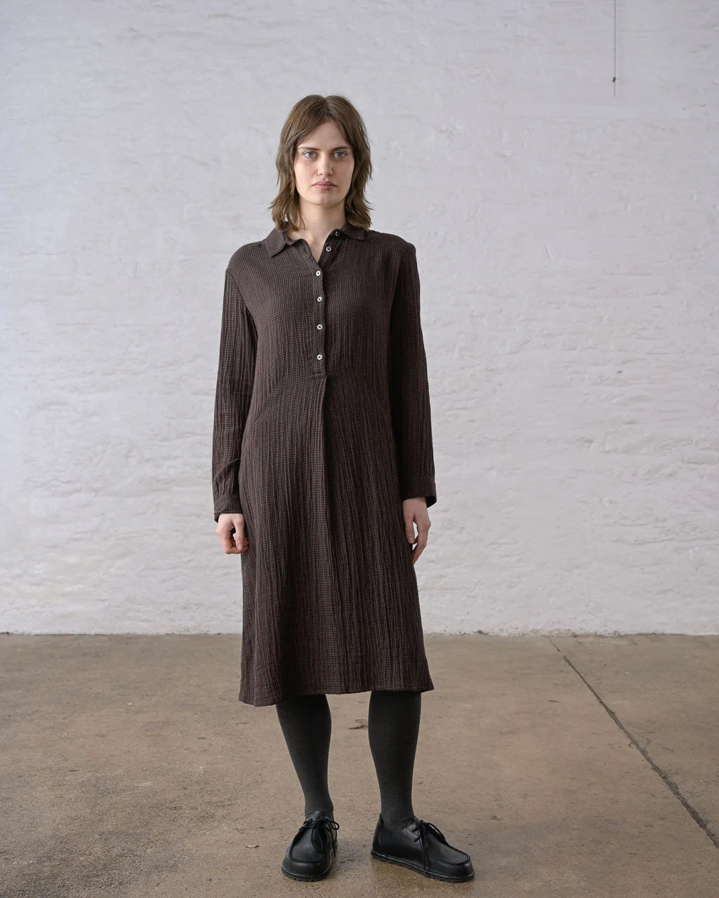 Bibico Alexa Shirt Dress - Cocoa Check