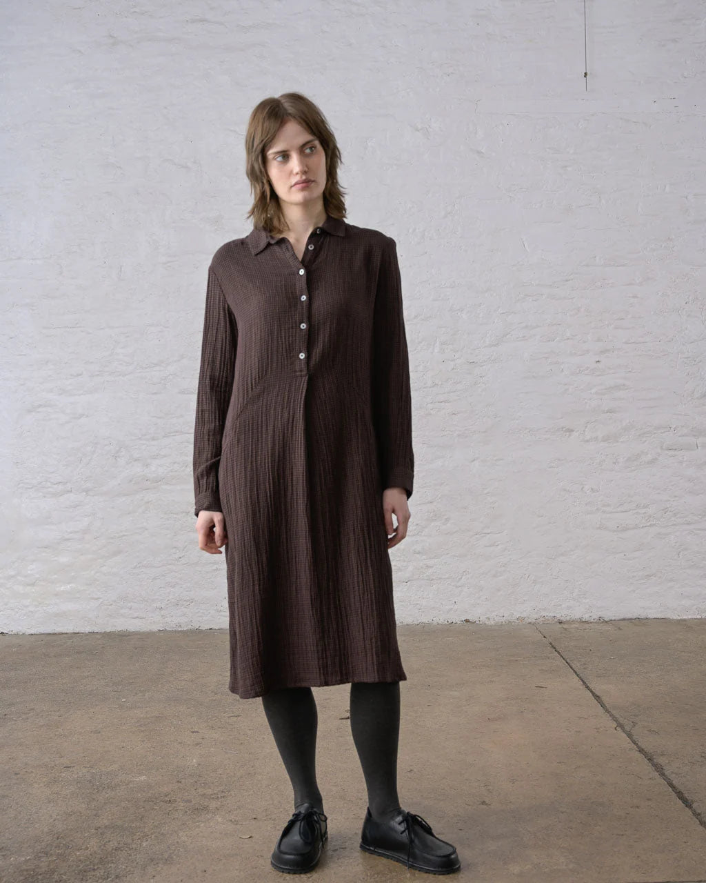 Bibico Alexa Shirt Dress - Cocoa Check