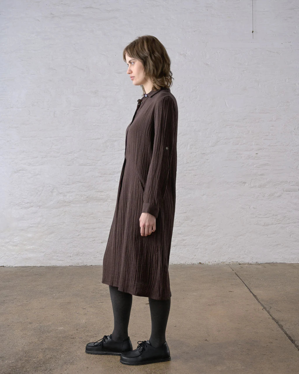 Bibico Alexa Shirt Dress - Cocoa Check