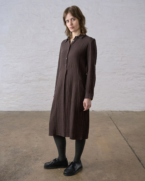 Bibico Alexa Shirt Dress - Cocoa Check