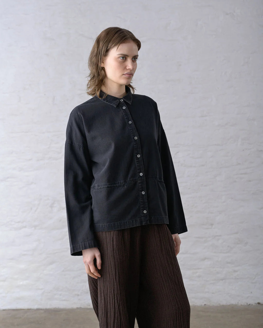 Bibico Anya Blouse - Black Denim