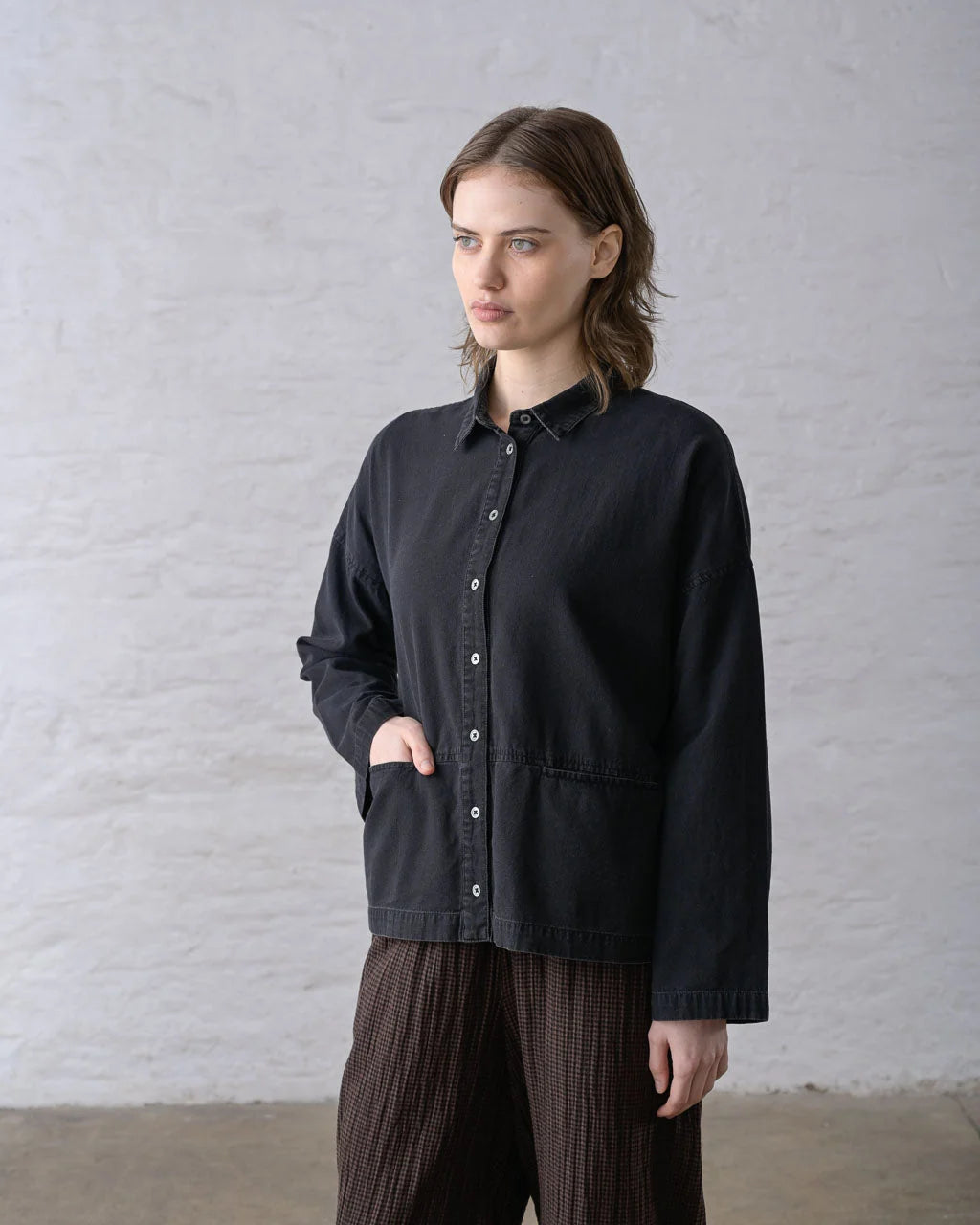 Bibico Anya Blouse - Black Denim