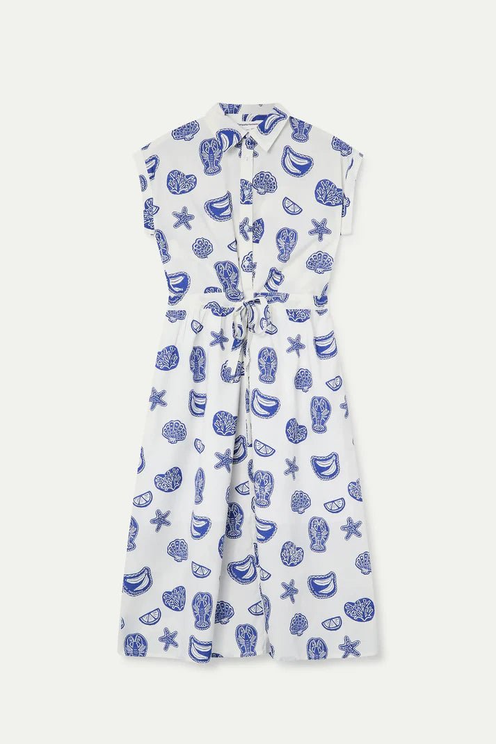 picture of Compania Fantastica 41121 Lobster Print Dress - Blue/White - Number Two - womens - fashion - clothing - Compania Fantastica 2