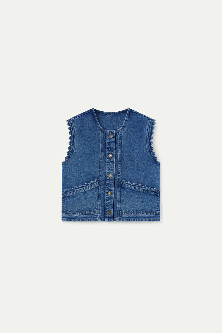 picture of Compania Fantastica 47101 Denim Vest - Blue - Number Two - womens - fashion - clothing - Compania Fantastica 2