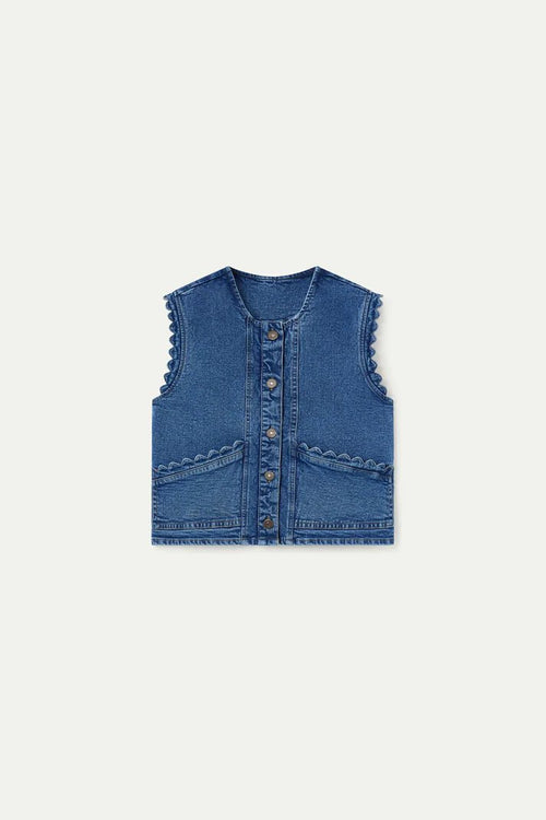 picture of Compania Fantastica 47101 Denim Vest - Blue - Number Two - womens - fashion - clothing - Compania Fantastica 2