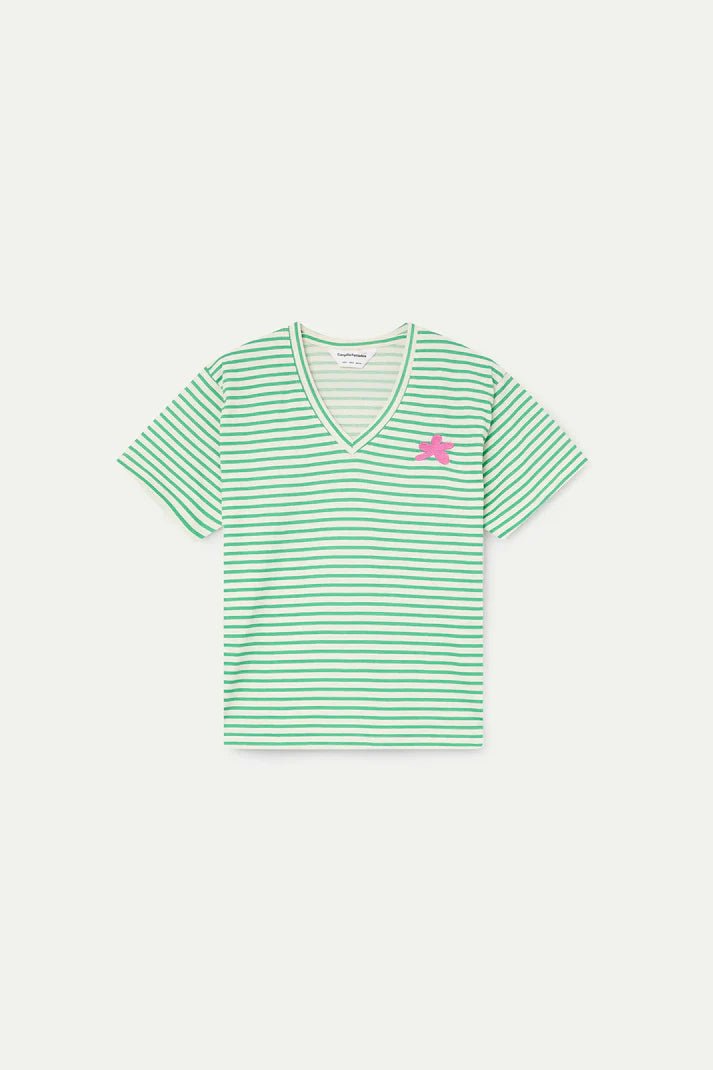 picture of Compania Fantastica 42104 Stripe T-Shirt - Green/White - Number Two - womens - fashion - clothing - Compania Fantastica 2