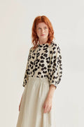 picture of Compania Fantastica 43020 Dalmatian Print Blouse - Black/Ecru - Number Two - womens - fashion - clothing - Compania Fantastica 1