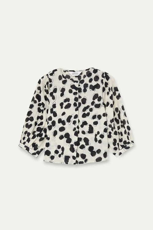 picture of Compania Fantastica 43020 Dalmatian Print Blouse - Black/Ecru - Number Two - womens - fashion - clothing - Compania Fantastica 2