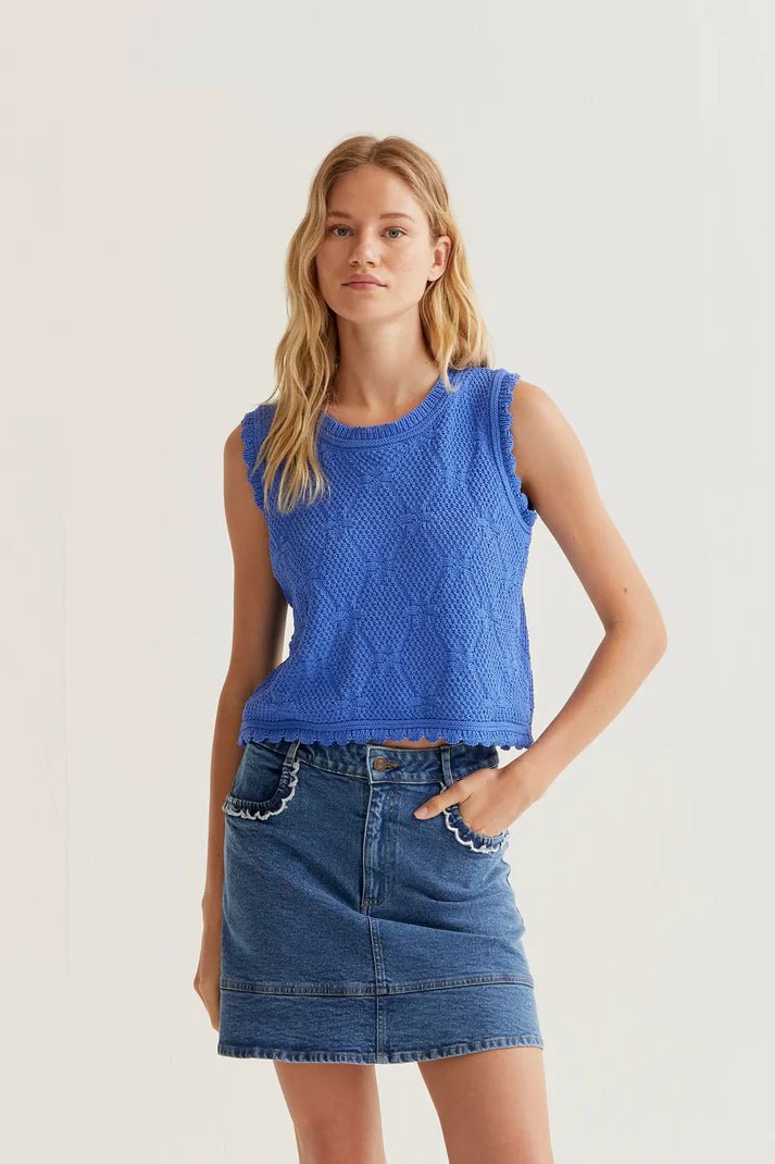 picture of Compania Fantastica 10303 Knit Tank - Bamboo Blue - Number Two - womens - fashion - clothing - Compania Fantastica 1