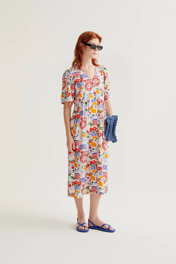 picture of Compania Fantastica 11005 Fruity Still Life Dress - Red Multi - Number Two - womens - fashion - clothing - Compania Fantastica 1