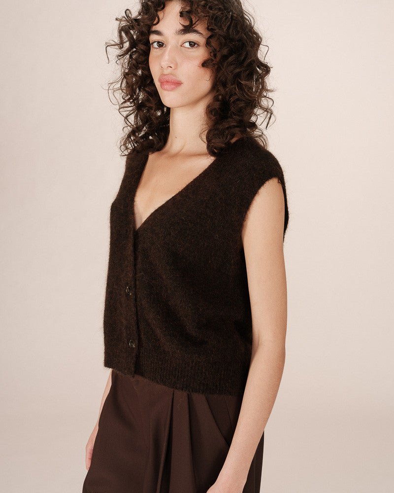 picture of Grace & Mila Santa Knit Tank - Chocolate - Number Two - womens - fashion - clothing - Grace & Mila 2