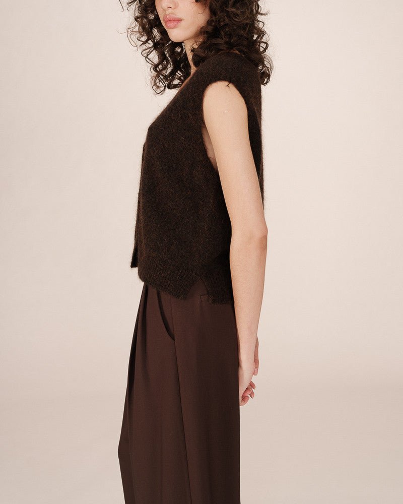 picture of Grace & Mila Santa Knit Tank - Chocolate - Number Two - womens - fashion - clothing - Grace & Mila 4