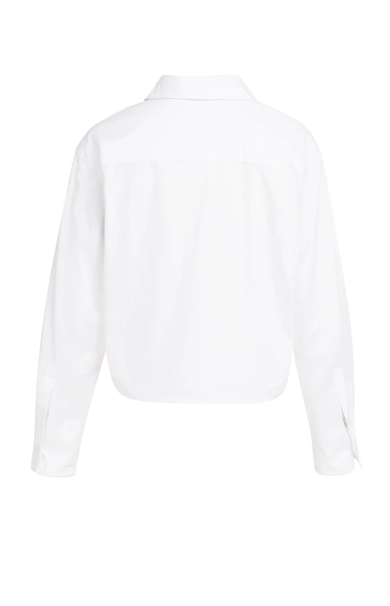 picture of Yaya Cotton Blouse with Wired Collar & Cuffs - Pure White - Number Two - womens - fashion - clothing - Yaya 8