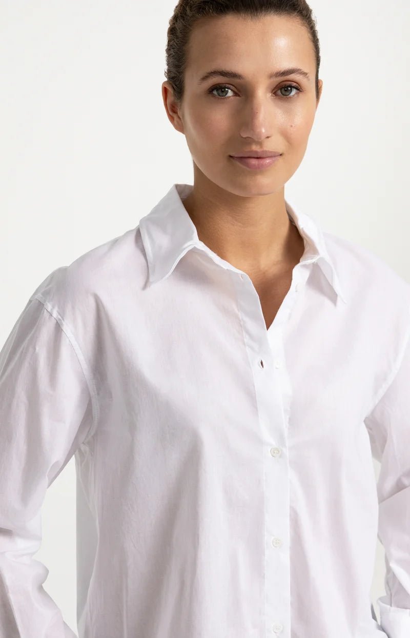 picture of Yaya Cotton Blouse with Wired Collar & Cuffs - Pure White - Number Two - womens - fashion - clothing - Yaya 3