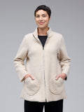 picture of Cut Loose Zip Swing Jacket Boiled Wool - Moonbeam - Number Two - womens - fashion - clothing - Cut Loose 1
