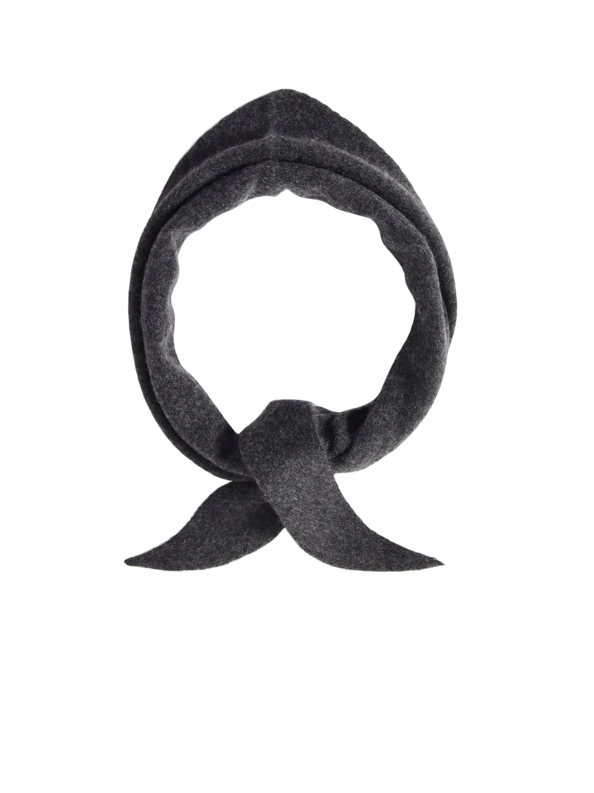 Selected Femme Maria Cashmere Narrow Scarf - Dark Grey Melange