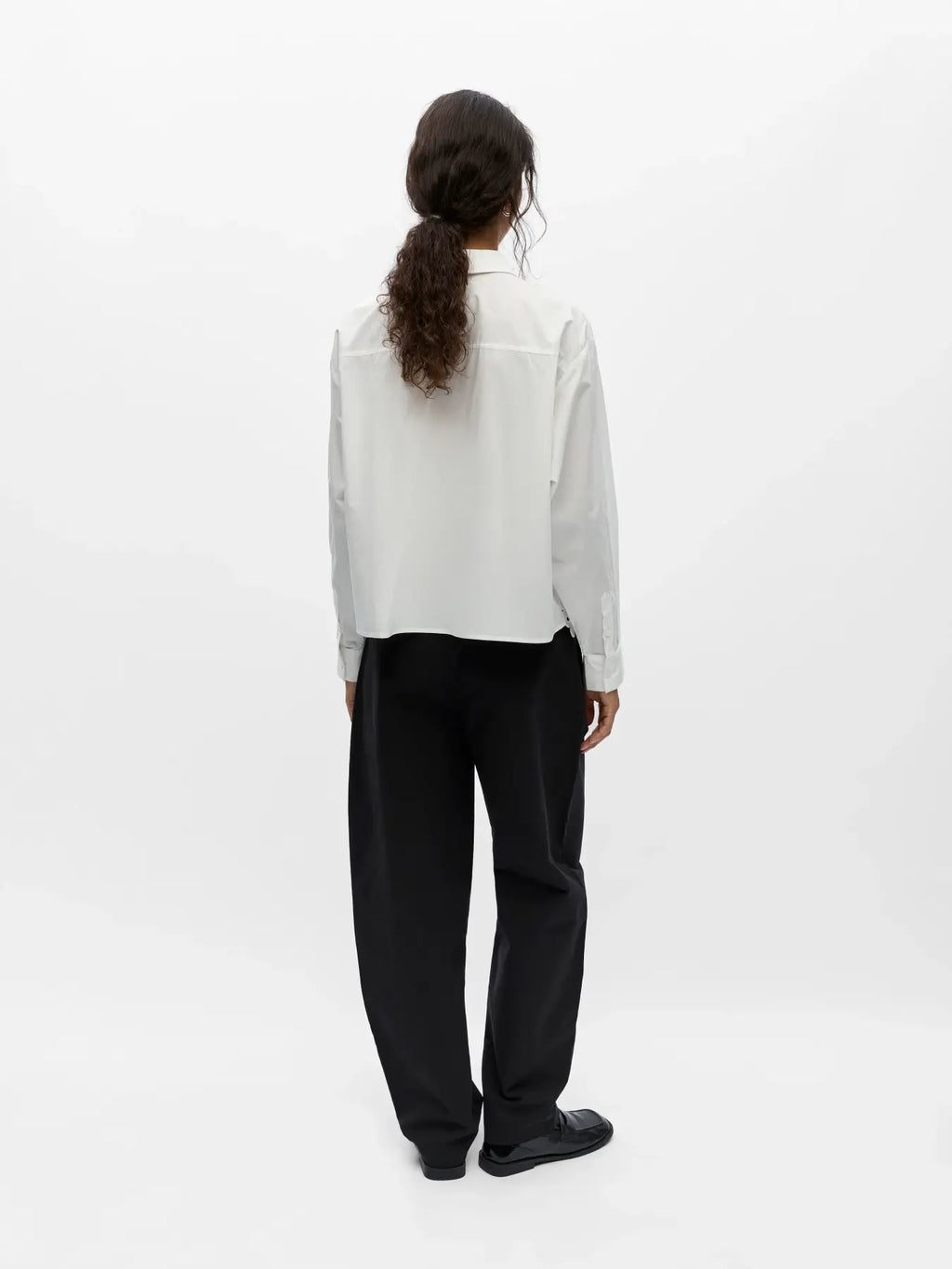 Object Asly Shirt - Bright White/White Lace