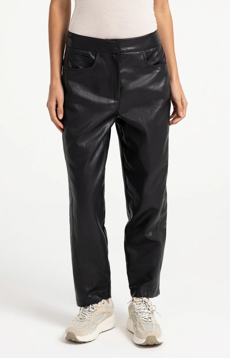 picture of Yaya Faux Leather Carrot Trousers - Hole Black - Number Two - womens - fashion - clothing - Yaya 3