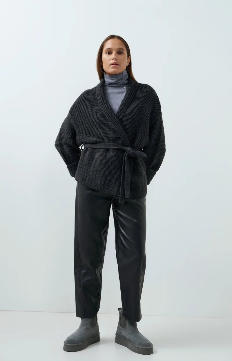 picture of Yaya Faux Leather Carrot Trousers - Hole Black - Number Two - womens - fashion - clothing - Yaya 2